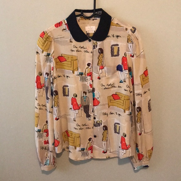 kate spade Tops - Kate Spade Garance Dore cocktail party Shirt